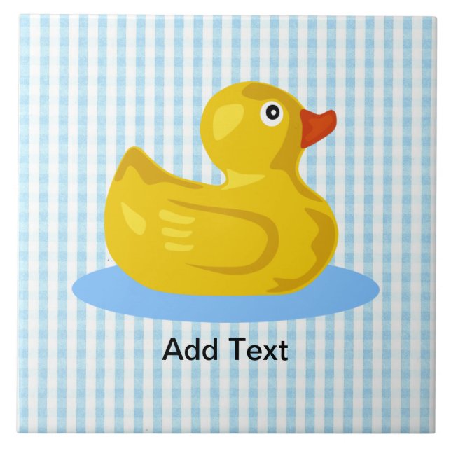 Rubber Ducky Template Ceramic Tile (Front)