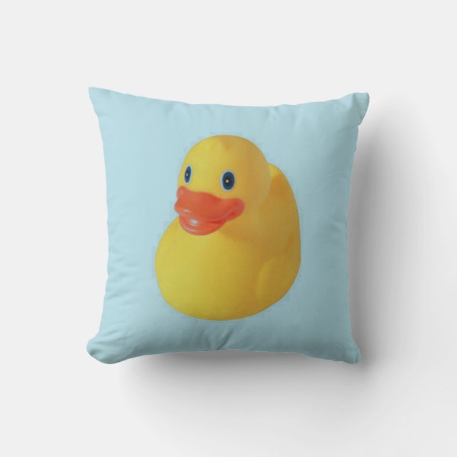 Rubber Ducky Throw Pillow (Front)