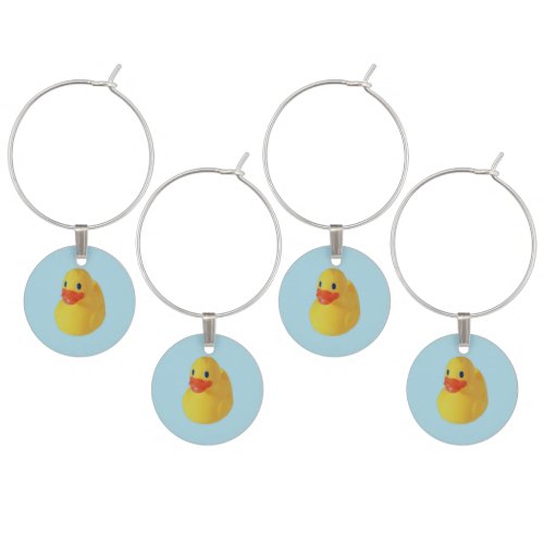 Rubber Ducky Wine Charm