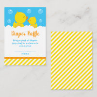 Rubber Ducky Yellow and Blue Diaper Raffle
