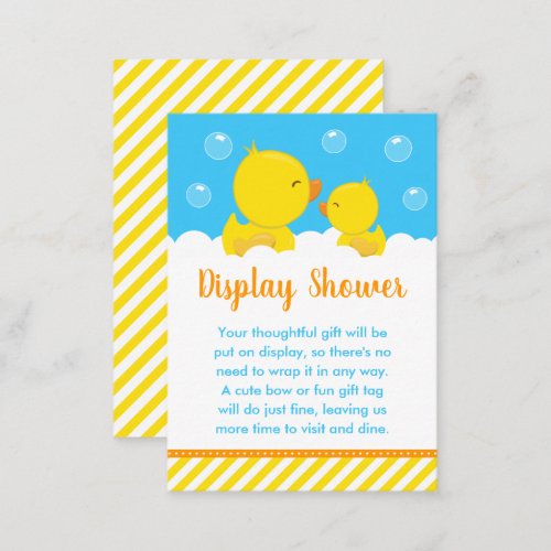 Rubber Ducky Yellow and Blue Display Shower Enclosure Card