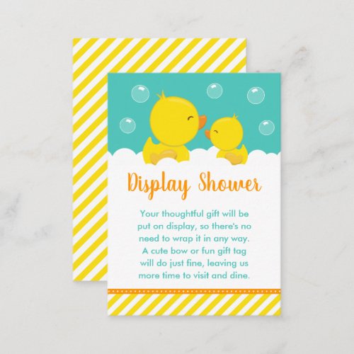Rubber Ducky Yellow and Green Display Shower Enclosure Card