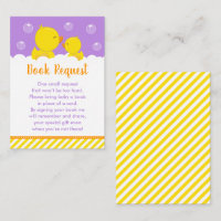 Rubber Ducky Yellow and Purple Book Request