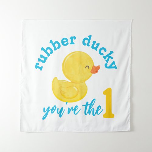 Rubber Ducky Youre the One 1st Birthday Backdrop