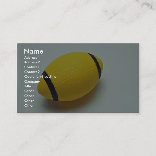 Customizable Rubber football business card