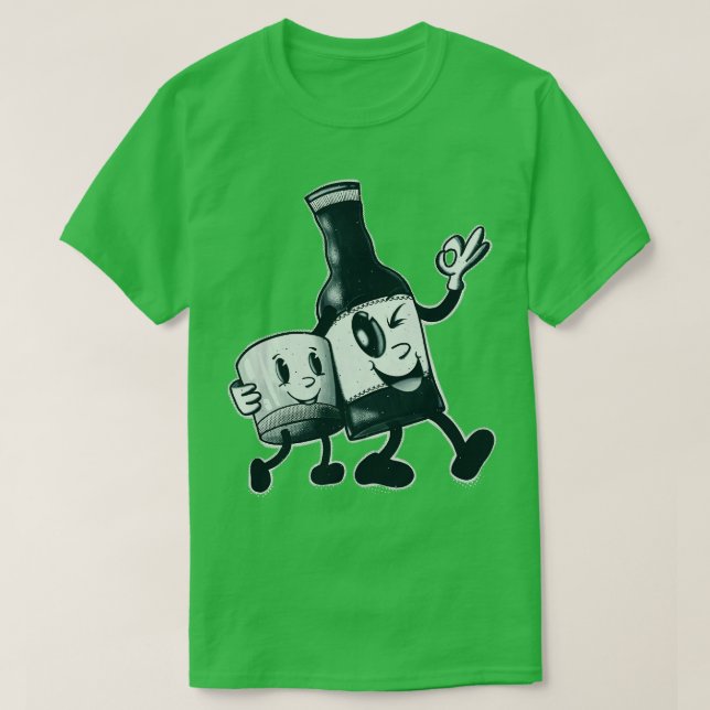 Rubber Hose toon Bourbon Fun T-Shirt (Design Front)