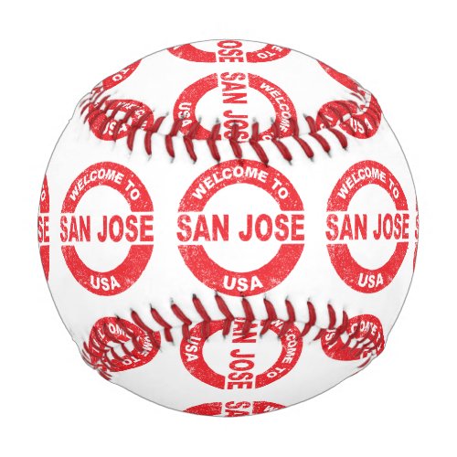 Rubber Ink Stamp Welcome To San Jose USA Baseball