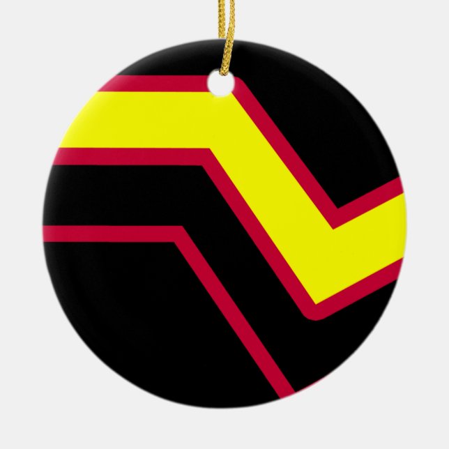 Rubber / Latex Pride Flag Ceramic Ornament (Front)
