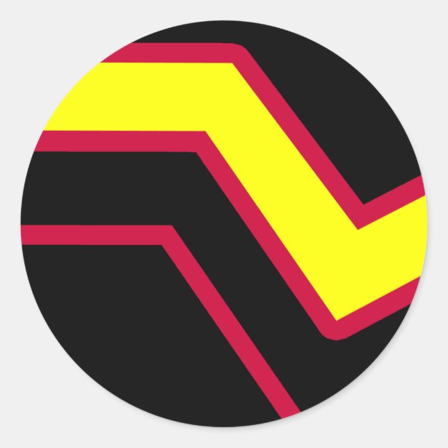 Rubber / Latex Pride Flag Classic Round Sticker (Front)