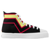 Rubber / Latex Pride Flag High-Top Sneakers (Left Shoe Inside)