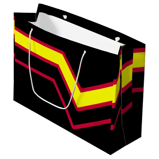 Rubber / Latex Pride Flag Large Gift Bag (Front Angled)