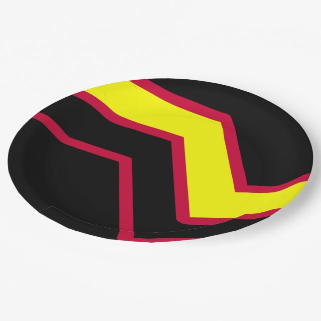 Rubber / Latex Pride Flag Paper Plates (Angled)