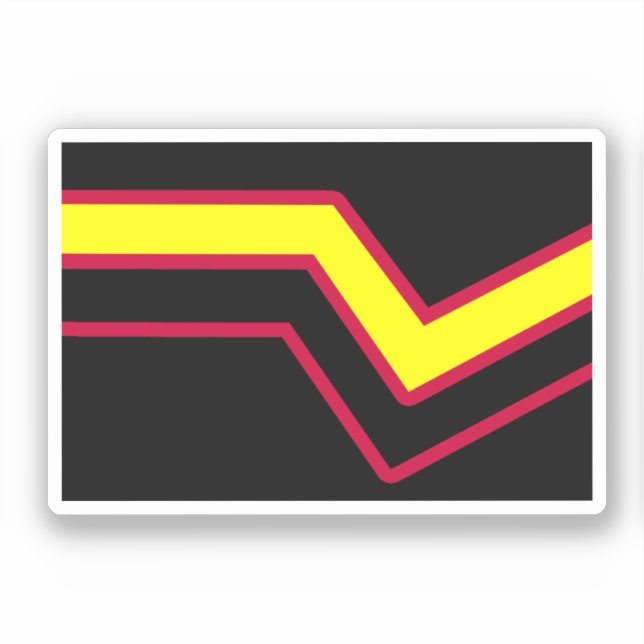 Rubber / Latex Pride Flag Sticker (Front)