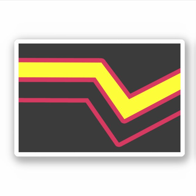 Rubber / Latex Pride Flag Sticker (Front)