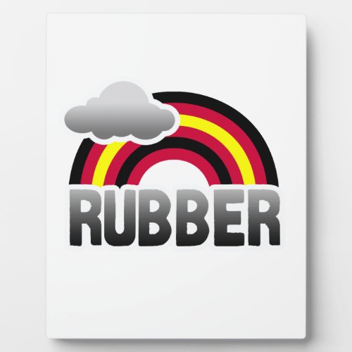 RUBBER PRIDE RAINBOW PLAQUE