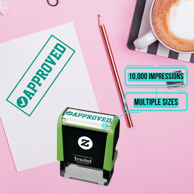 Rubber Stamp - Approved (Use this stamp to approve/decline invoices or other documents.)