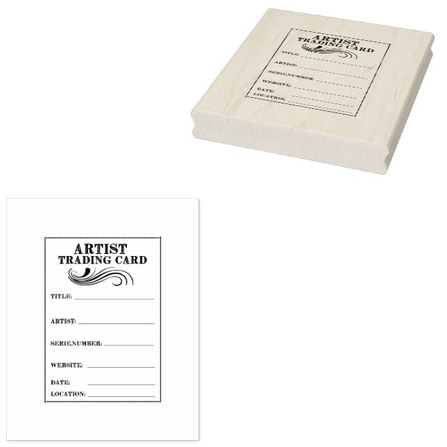 Rubber Stamp Artist Trading Card Back High (Stamped)