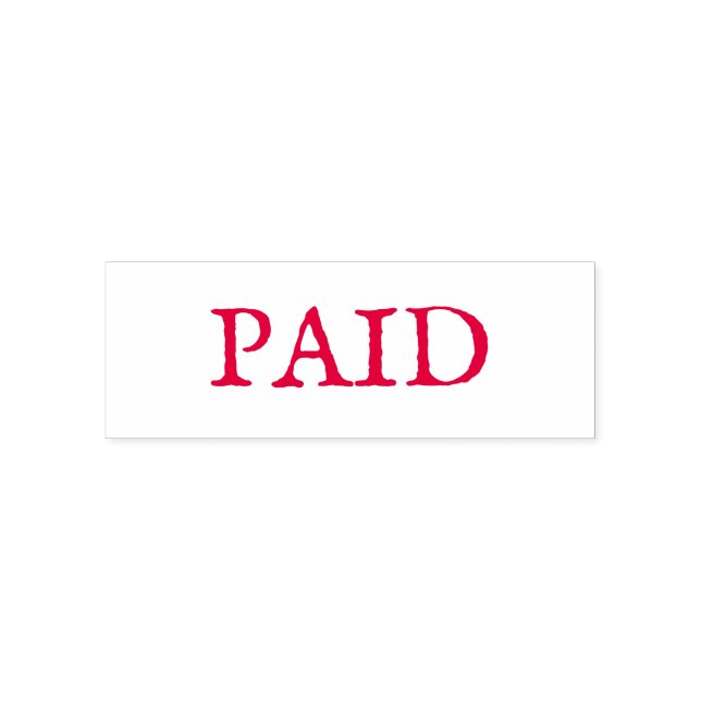 RUBBER STAMP : CUSTOMISABLE : PAID (Design)