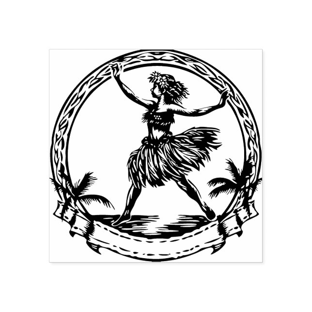 Rubber Stamp Hawaiian Dancer  (Imprint)