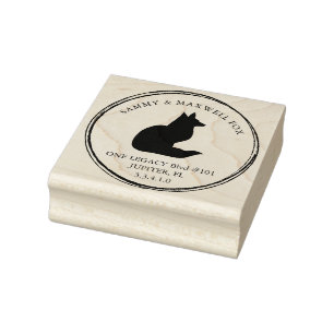 Rubber Stamp Personalised Return Address Fox Theme