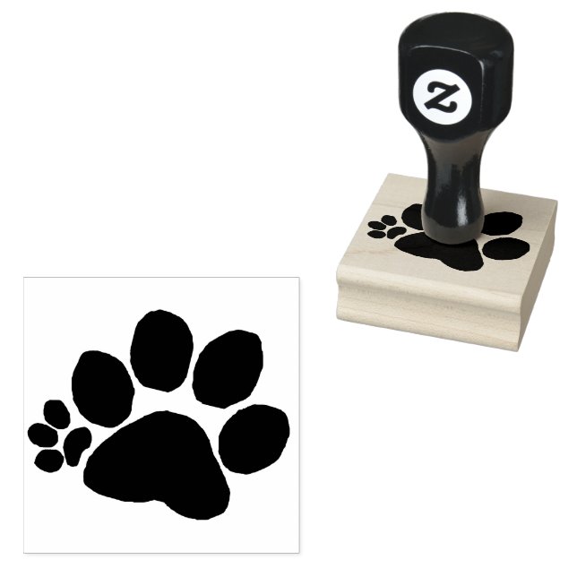 Rubber Stamp - Polydactyl Pawprint 2 (rght) (Stamped)