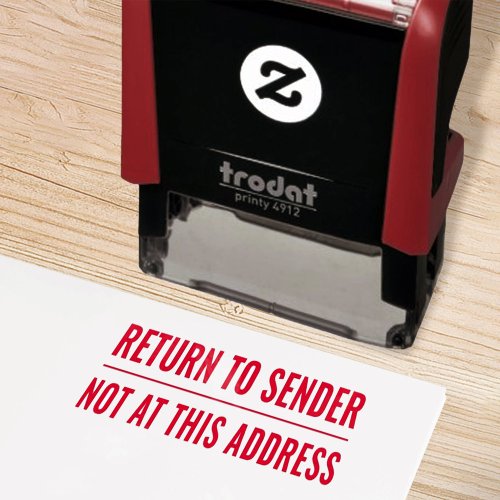 Rubber Stamp Return to Sender Not at Address