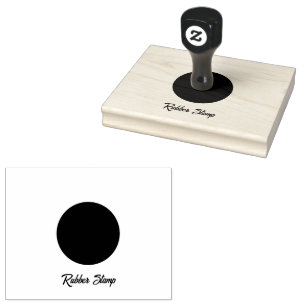 Rubber Stamp Sleek Personalized Circle Logo Black