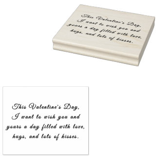 Rubber Stamp - Valentine's Day - Love Hugs Kisses