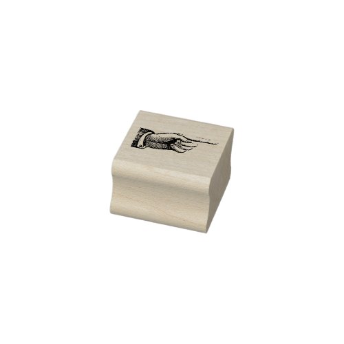 Rubber stamp with vintage Finger Pointing