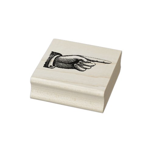 Rubber stamp with vintage Finger Pointing