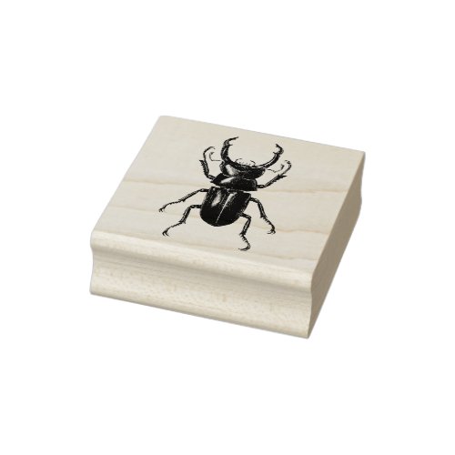 Rubber stamp with vintage image Stag beetle