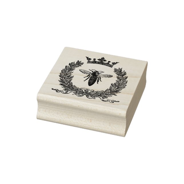 Rubber stamp with vintage queen bee (Stamp)