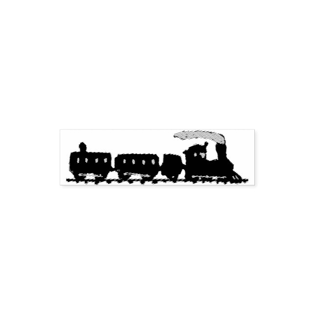 Rubber Stamped Choo Choo Train Pocket Stamp (Design)