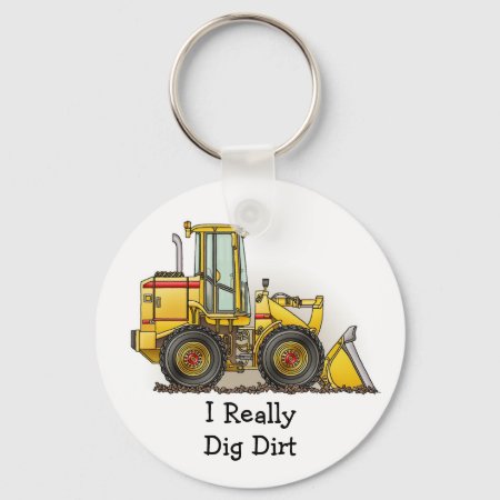 Rubber Tire Loader Construction Equipment Keychain