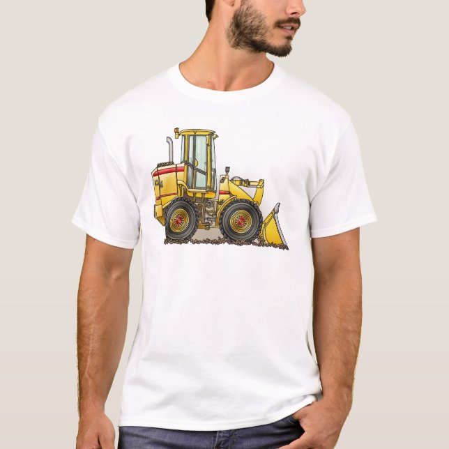 Rubber Tire Loader Construction Equipment T-Shirt (Front)