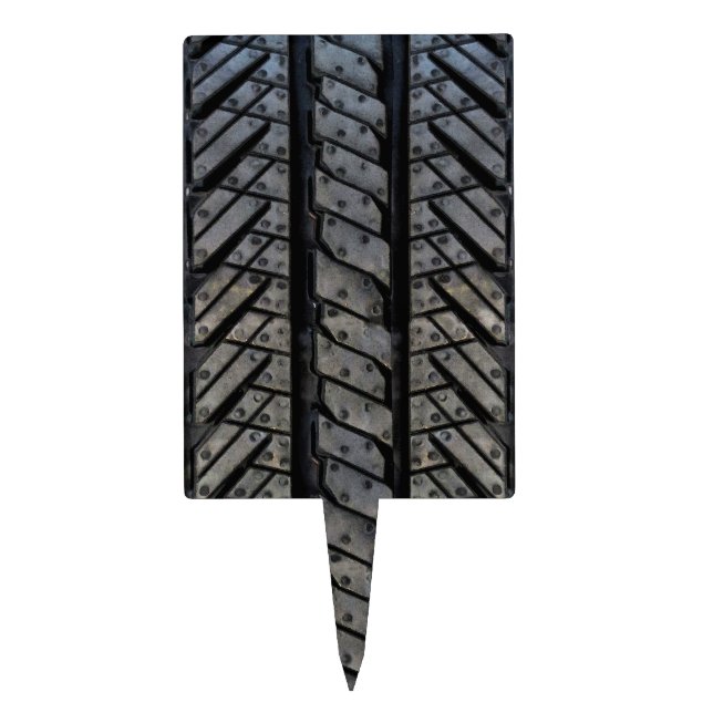 Rubber Tire Style Automotive Texture Cake Topper (Front)