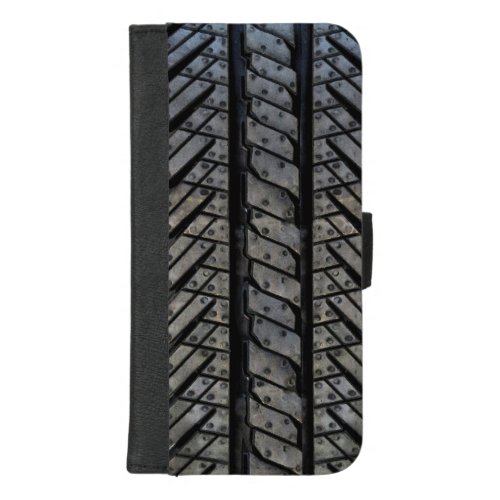 Rubber Tire Style Automotive Texture iPhone 87 Plus Wallet Case