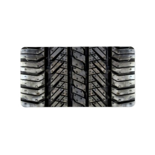 Rubber Tire Style Automotive Texture Label