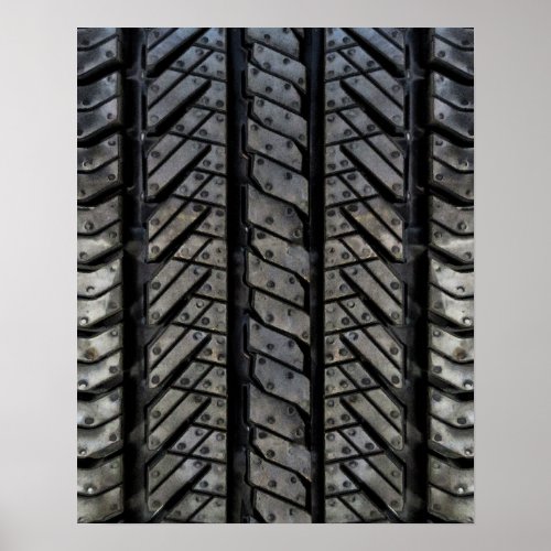 Rubber Tire Style Automotive Texture Poster