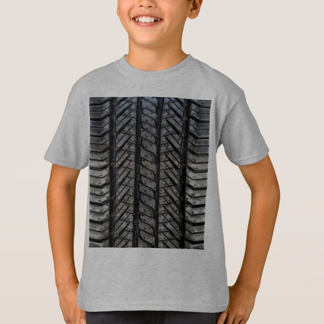 Rubber Tire Style Automotive Texture T-Shirt (Front)