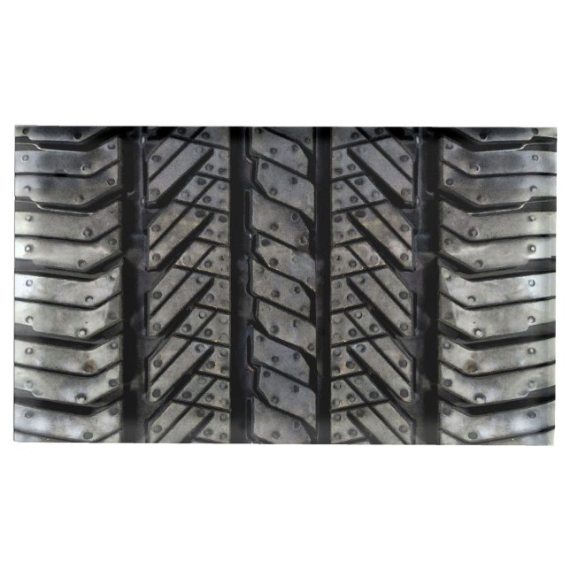 Rubber Tire Style Automotive Texture Table Number Holder (Front)