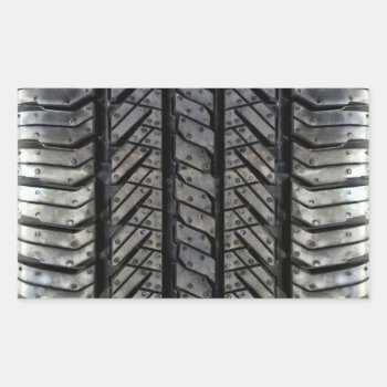 Rubber Tire Thread Automotive Style Decor Rectangular Sticker by AmericanStyle at Zazzle