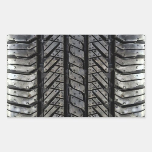 Rubber Tire Thread Automotive Style Decor Rectangular Sticker