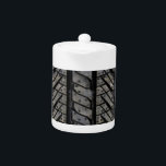 Rubber Tire Thread Automotive Style Decor Teapot<br><div class="desc">A rubber tire thread pattern automotive decor for any road and car enthusiast, and available on wide variety of fine custom gifts. Customize this with some text if you want. Easily add some text to this design in one step. Click on the "Customize It!" button or link you see on...</div>