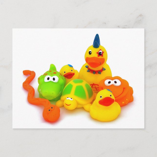 Rubber toys postcard (Front)