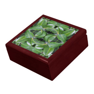 Rubber Tree Pattern Keepsake Box