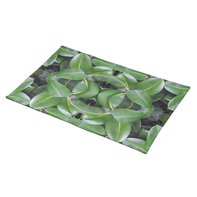 Rubber Tree Pattern Placemat (On Table)