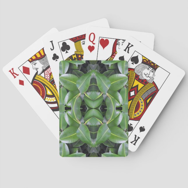 Rubber Tree Pattern Poker Cards (Back)