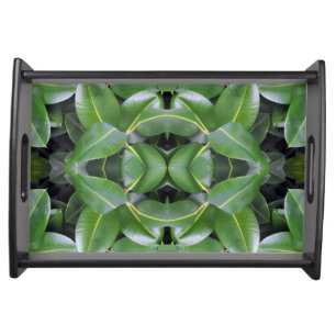 Rubber Tree Pattern Serving Tray