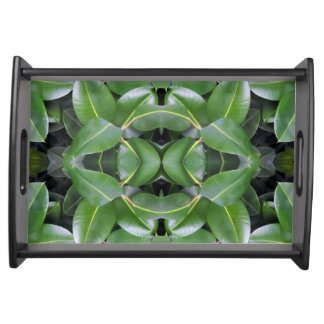 Rubber Tree Pattern Serving Tray